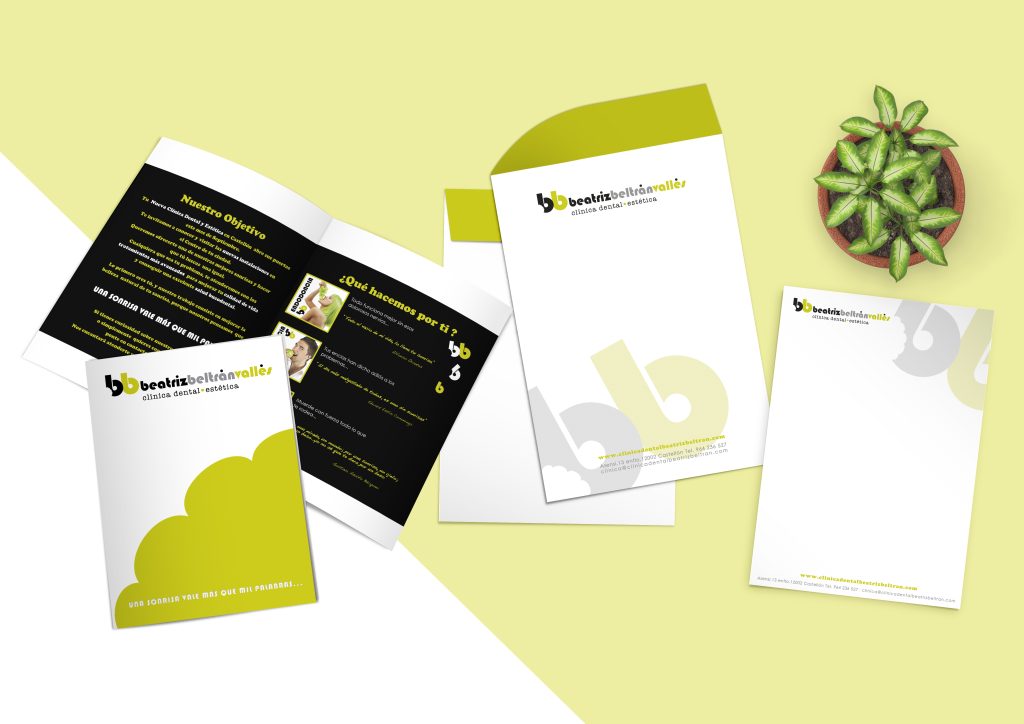 Papelería corporativa diseñada para Beatriz Beltrán
