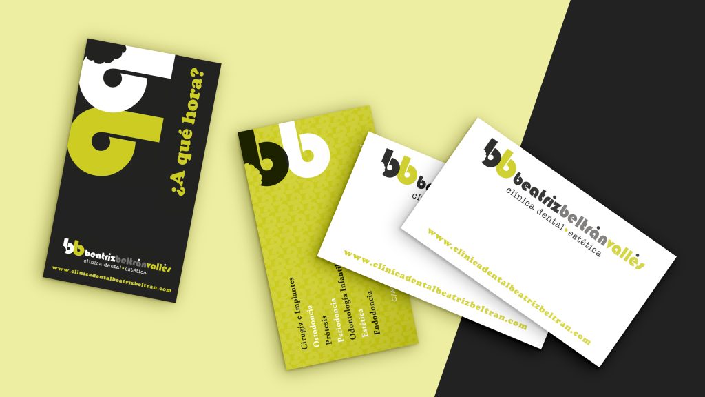 Tarjetas de visita del proyecto Papelería Beatriz Beltrán