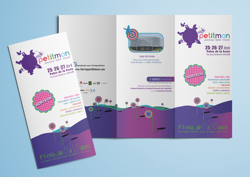 Tríptico diseñado para la feria Petit
